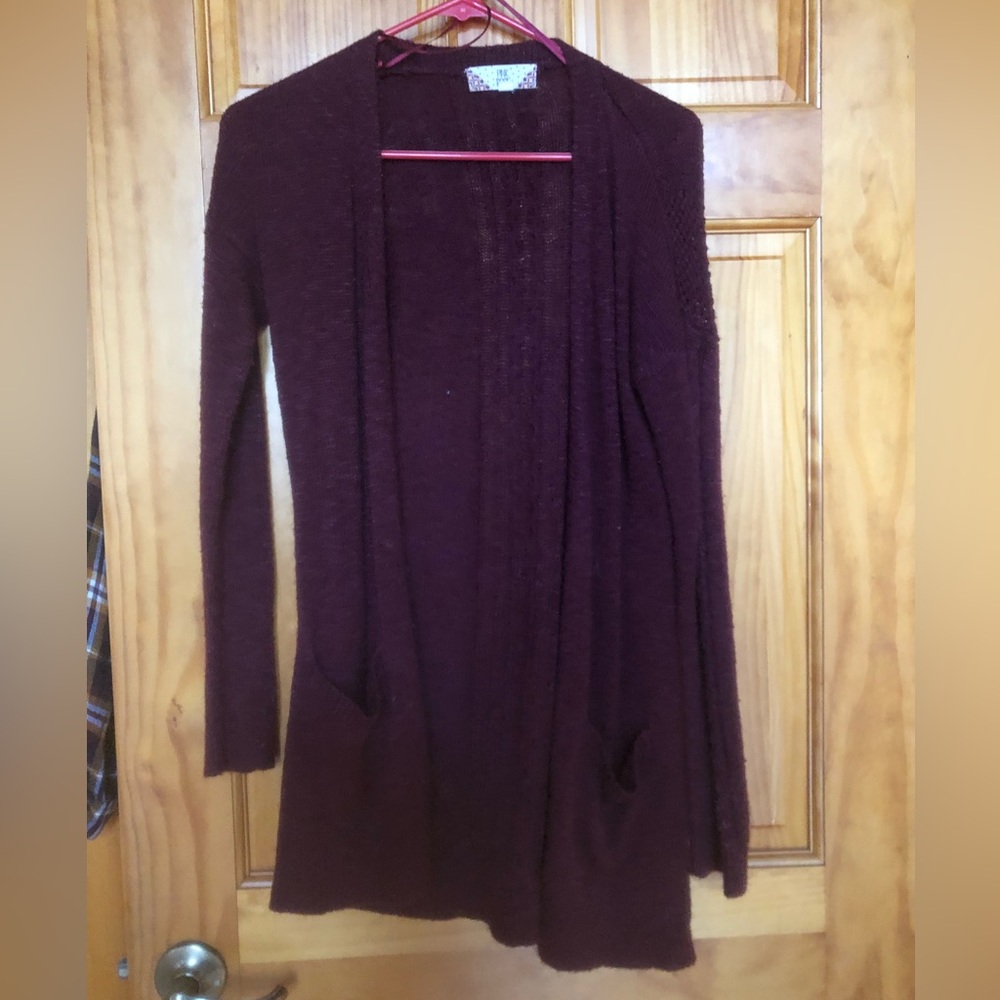 Purple sweater cardigan
